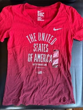 Nike vintage Ombre 'US of America' Graphic Tee T-shirt 2016 Olympics 🇺🇸 NWT